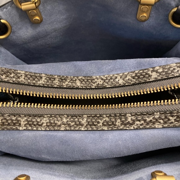 SOLD Coach Black/Ink Exotic Whipstitch Rogue 25 Style No. 69619 - Picture 6 of 15